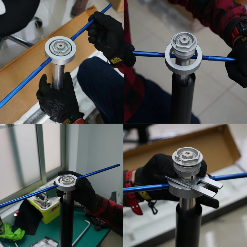 Motorcycle Suspension Shock Cartridge Rod Holder Fork Spring Compressor Tool for KTM Husqvarna GasGas Beta Honda Yamaha Suzuki