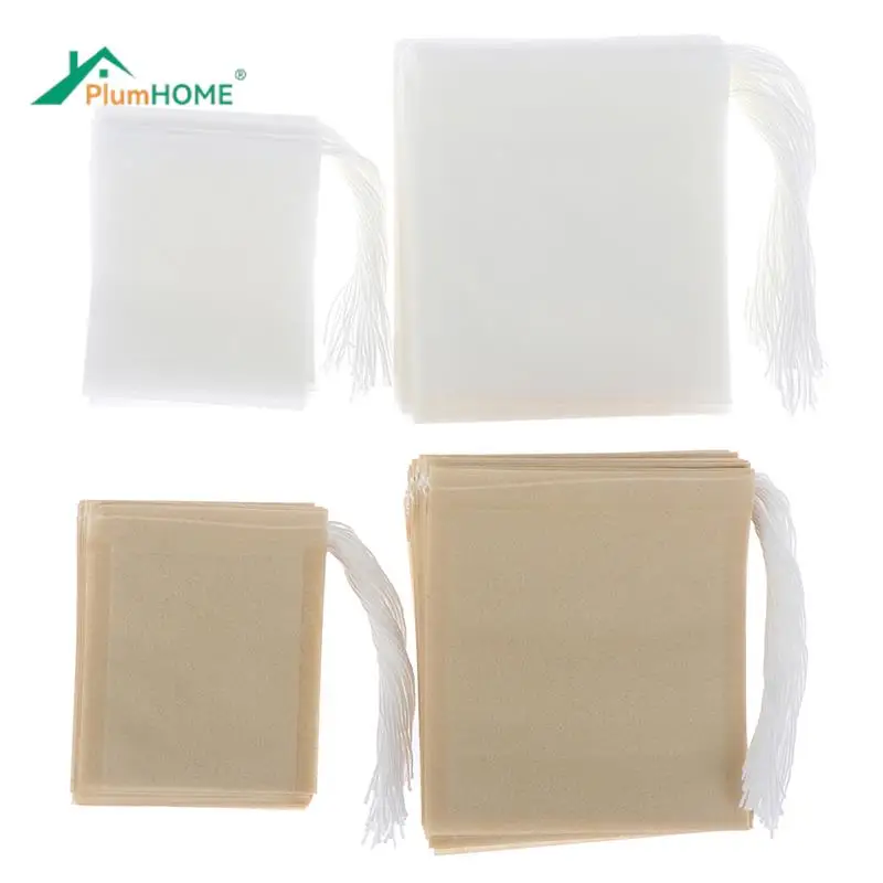 

100Pc Drawstring Teabags for Herb Loose Tea Empty Tea Bags With String Heal Seal Filter Paper For Herb Loose Tea Infuser