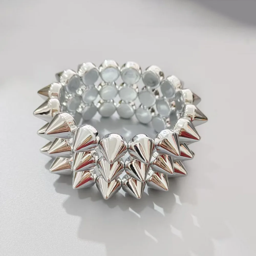 Vintage Triple Layer Stud Spiked Y2K Punk Bracelet
