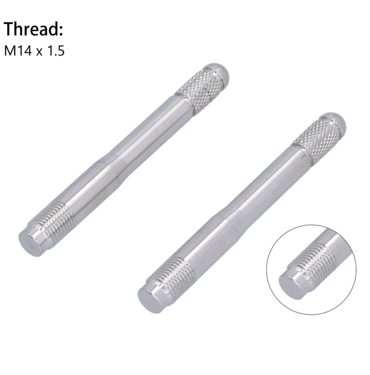 

2 шт. шпильки для установки колес, направляющая для монтажа колес M14 X 1,5, резьба из нержавеющей стали, Аксессуары для инструментов