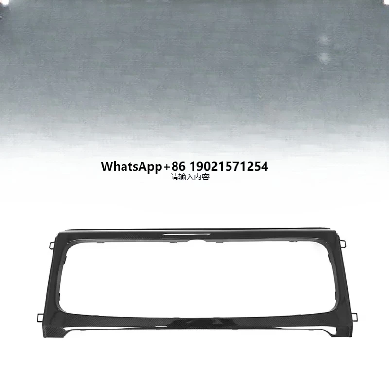 

Car Parts Real Carbon Front Bumper Grille Frame Cover JCW Style for G Class W464 G63 Replacement Accessories Dry Carbon Fiber