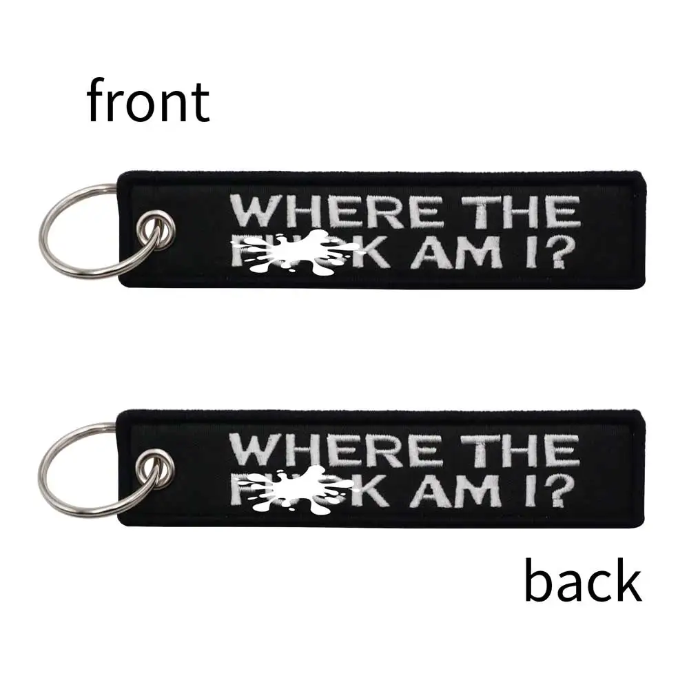 WHERE THE F AM I? Embroidery Functional Keychain Y5-84