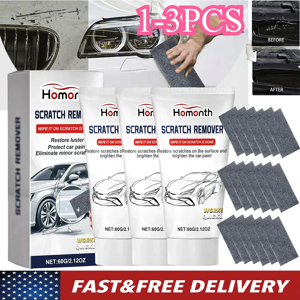 

1-3 шт. нано блестящая ткань для удаления царапин автомобиля, обновленная паста для ремонта царапин автомобиля