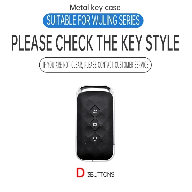 Suitable for Chevrolet Aveo trax groove captiva 2024 Wuling flip zinc alloy car key case case 3button remote key fob accessories