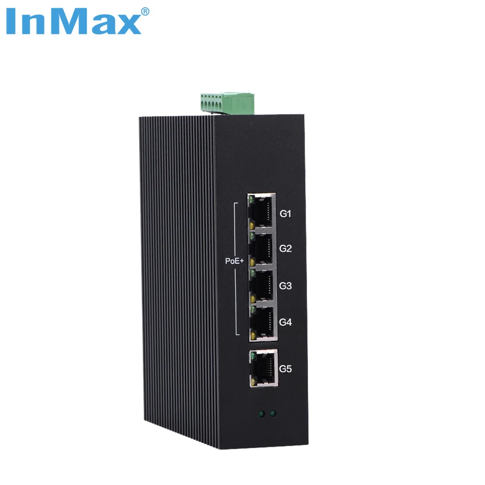100m/1000M Ports Poe Switch 5 Port 30w Gigabit Poe Din Rail Switch