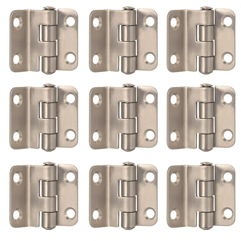 New 9PCS Stainless Steel Industrial Hinges Distribution Box Folding Hinges Switch Control Electric Cabinet Door Hinges Brushed