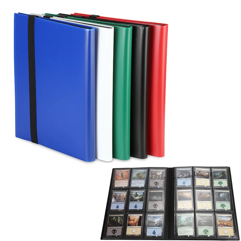 

360 Pockets Side Loading Card Collection Booklet With Elastic Strap Trading Cards Folder Board And Card Games Accessories