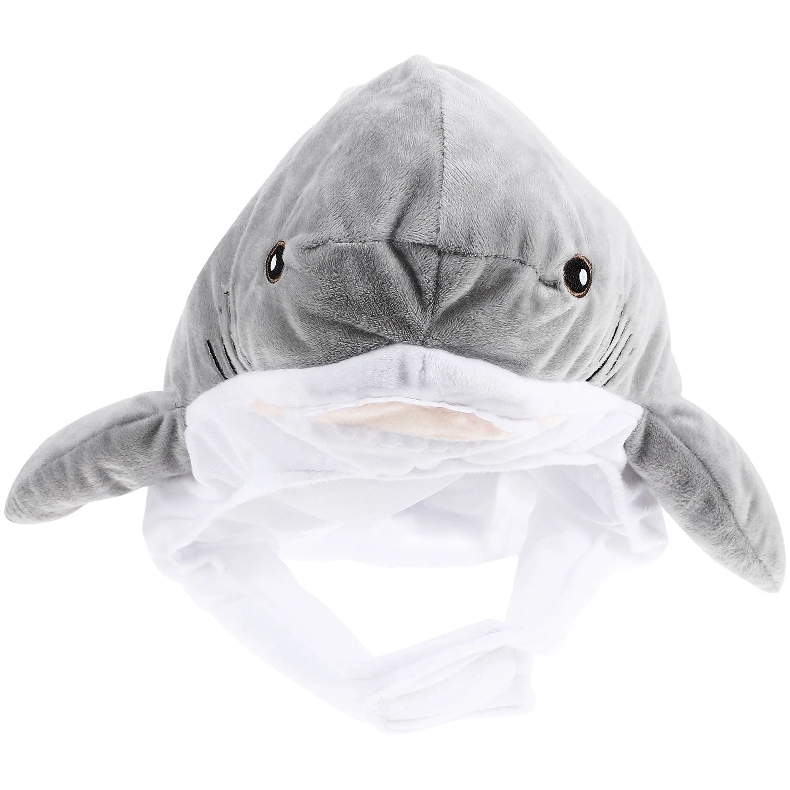 

1pc Cute Shark Hood Hat Kids Party Costume Fish Headwear Novelty Cosplay Carnival Halloween Lightweight PP Cotton Adult