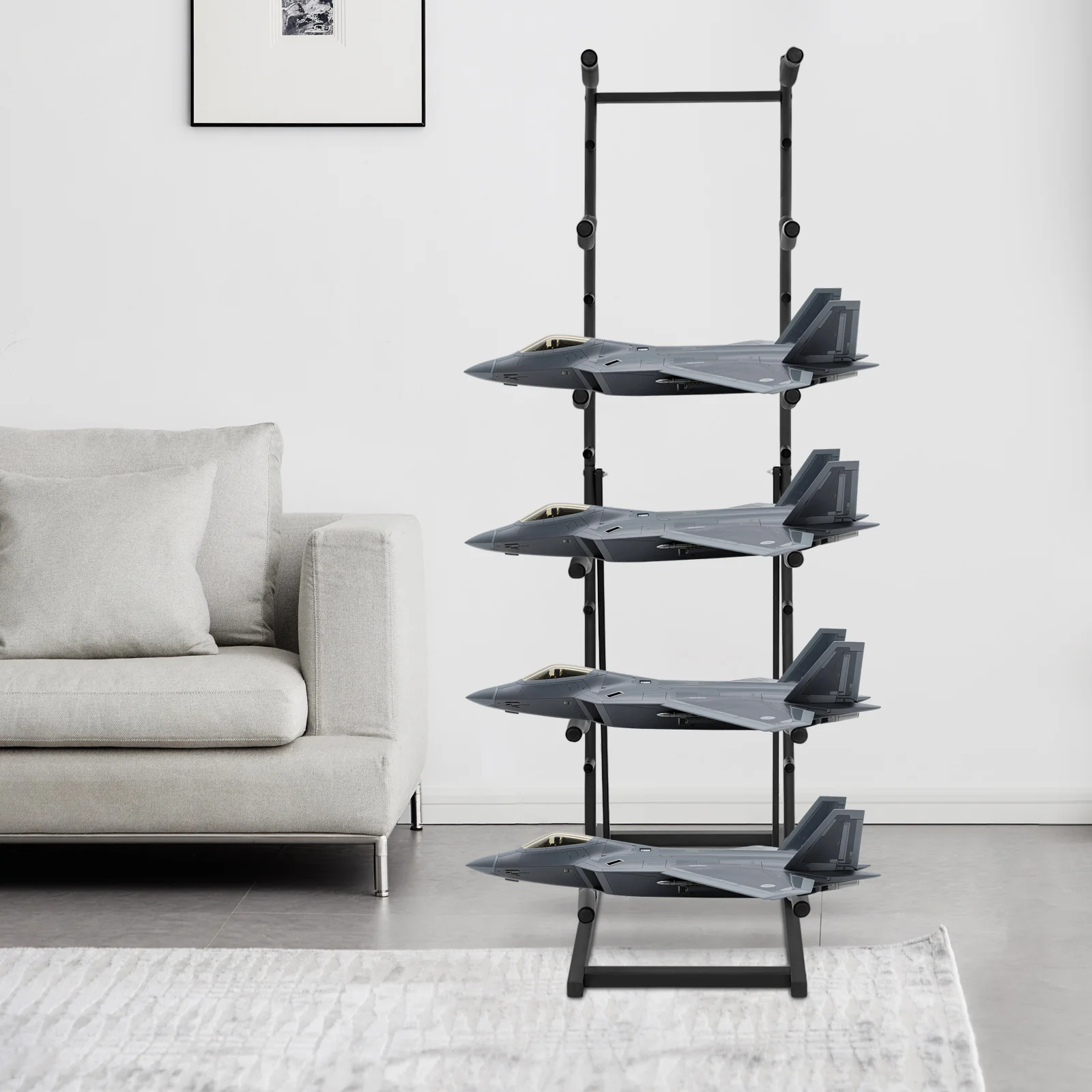 

6 Tiers Floor Standing Airplane Model Storage Rack RC Model Aircraft Stand Homes Hobby Rooms Garages Model Studios