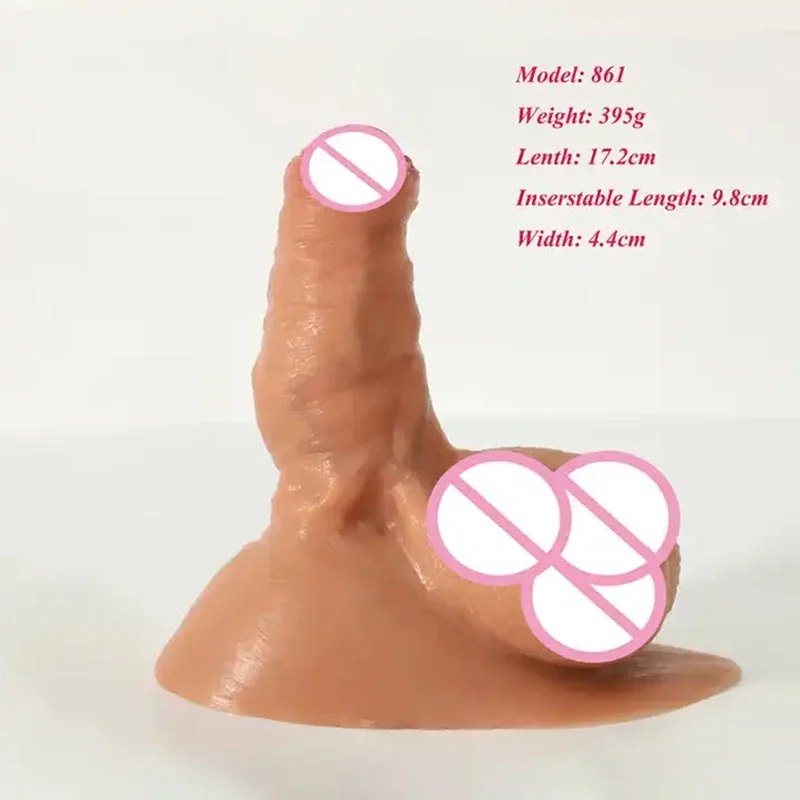 Ftm Packers Wholesale 2 in 1 Ultra Soft Silicone Hollow Penis Sleeve with Big Scrotum Prosthetic Stroker