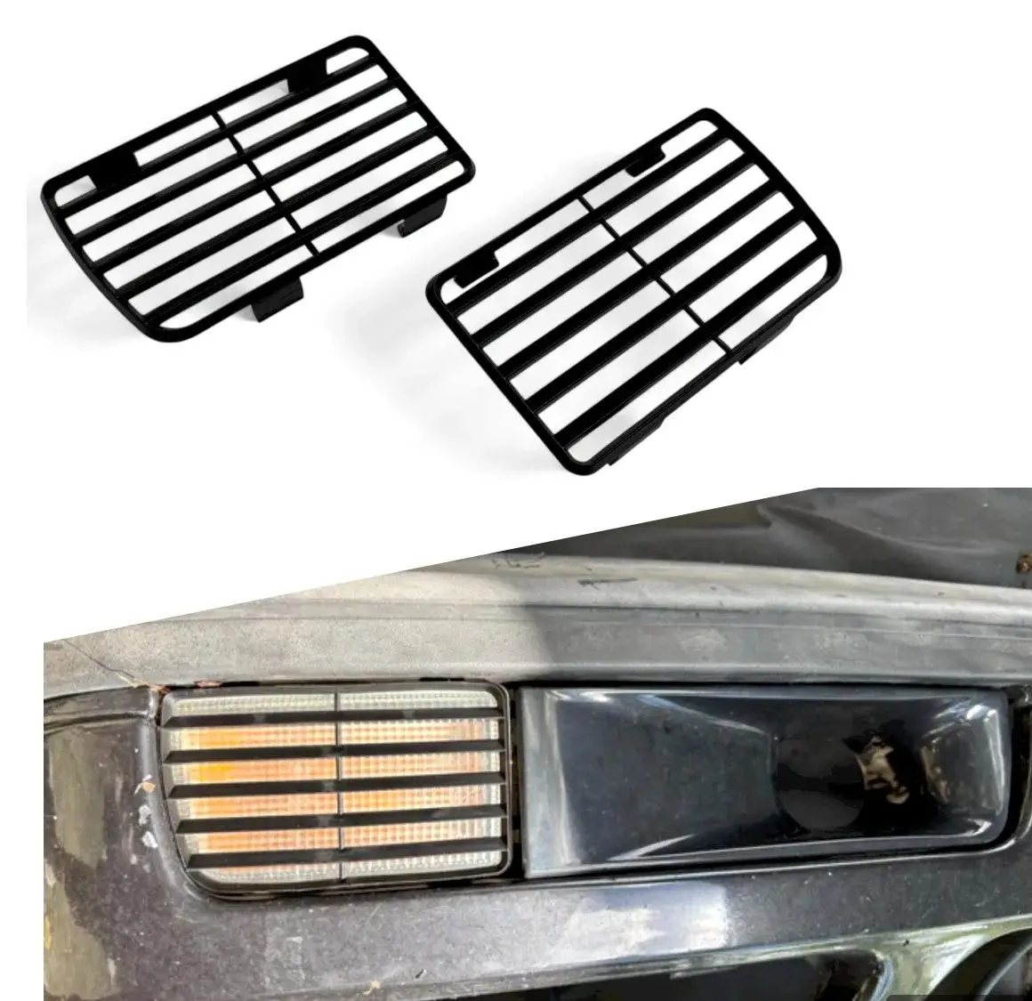 

2 pcs Front Signal Indicator Light Grille Cover For VW Golf GTI MK3 Vento Jetta VR6 (Euro & US-spec 1992–1998) Best Value Parts