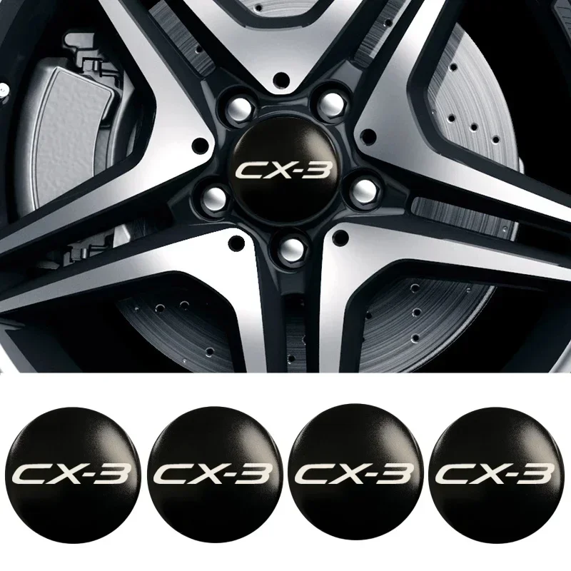 4pcs 56/60/65mm Car Wheel Center Stickers for CX-3 Atenza Axela Demio CX5 MP MS RX7 RX8 MX5 Premacy