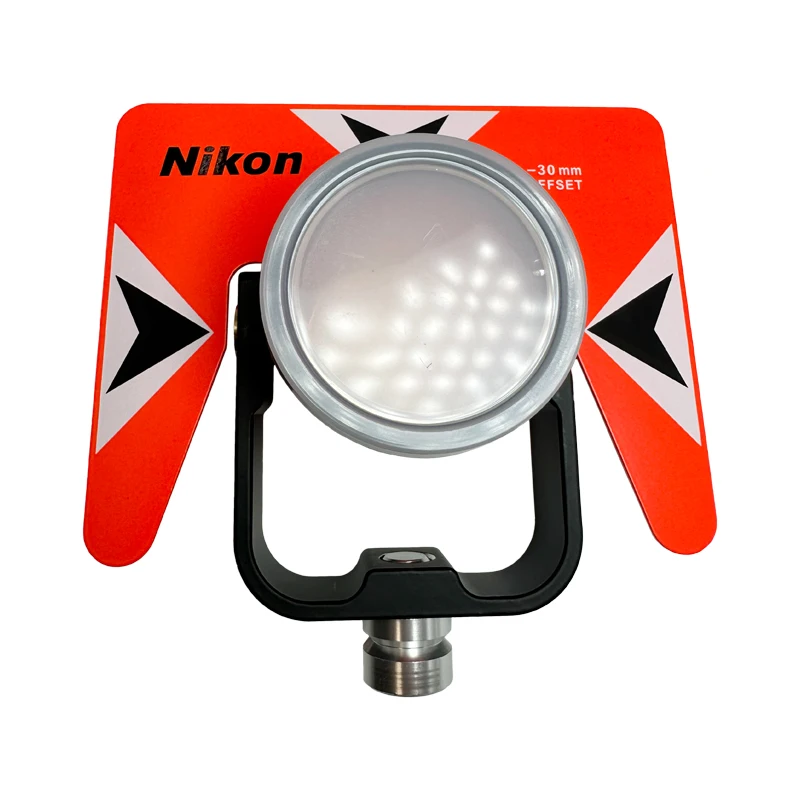 Red Single Prism For Nikon Total Station Survey Tool Prism With Soft Bag  Constant -30 /0mm 5/8x11 Female Thread