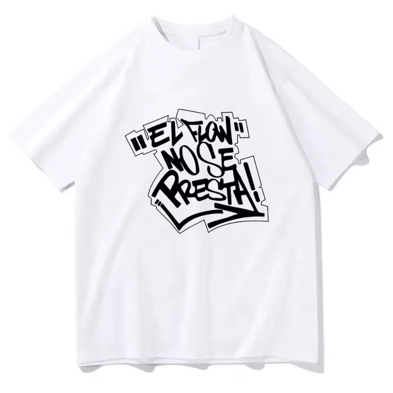 

Women's Clothing Short Sleeve Round Neck Men's T-Shirt New T-Shirt Women Nicki Nicole EL FLOW NO SE PRESTA Y2k T-Shirt