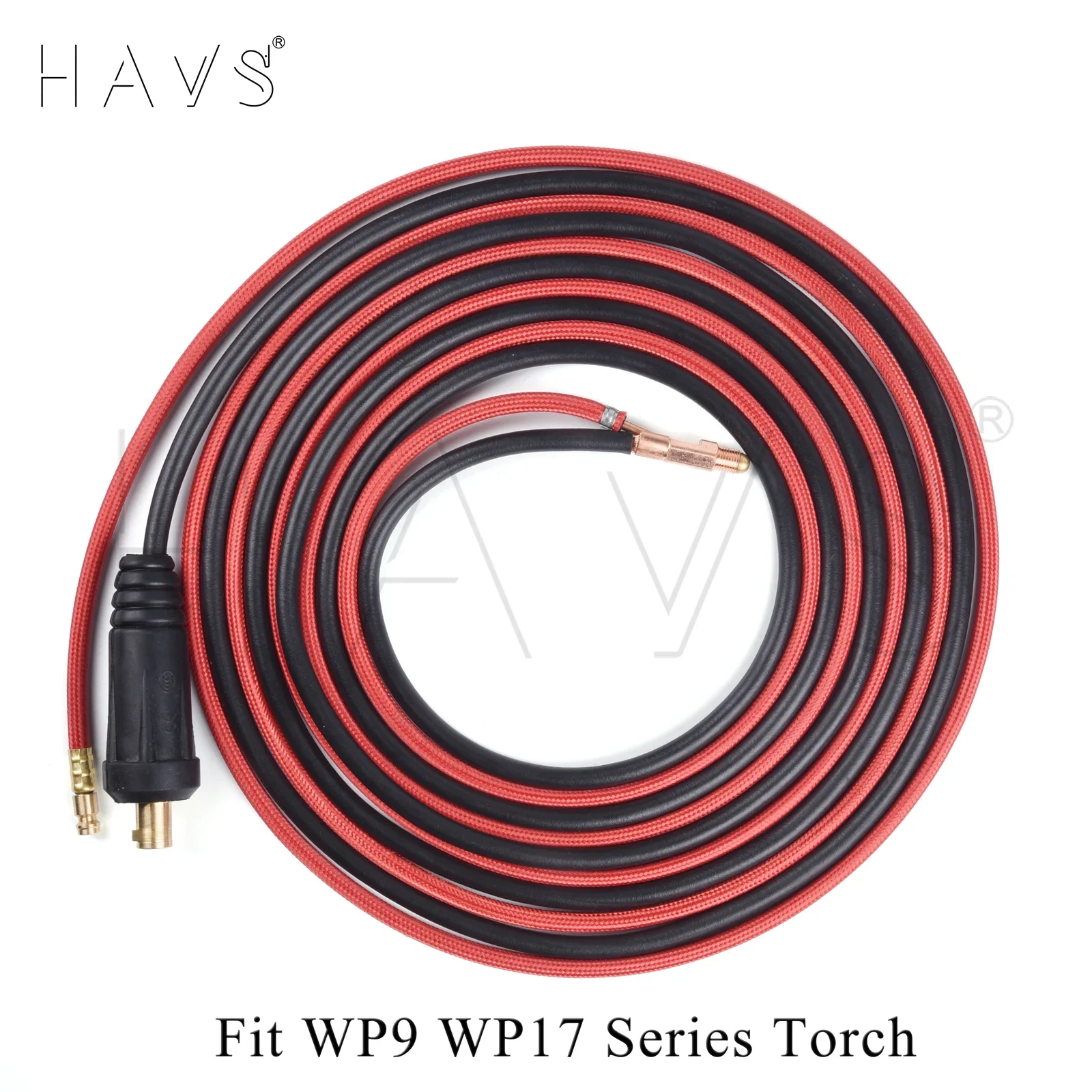 4M WP17FV TIG Welding Torch Flexible Head Gas Valve Separated Type w/Quick Connect 10-25/35-50 Connector 13FT Air Cooled