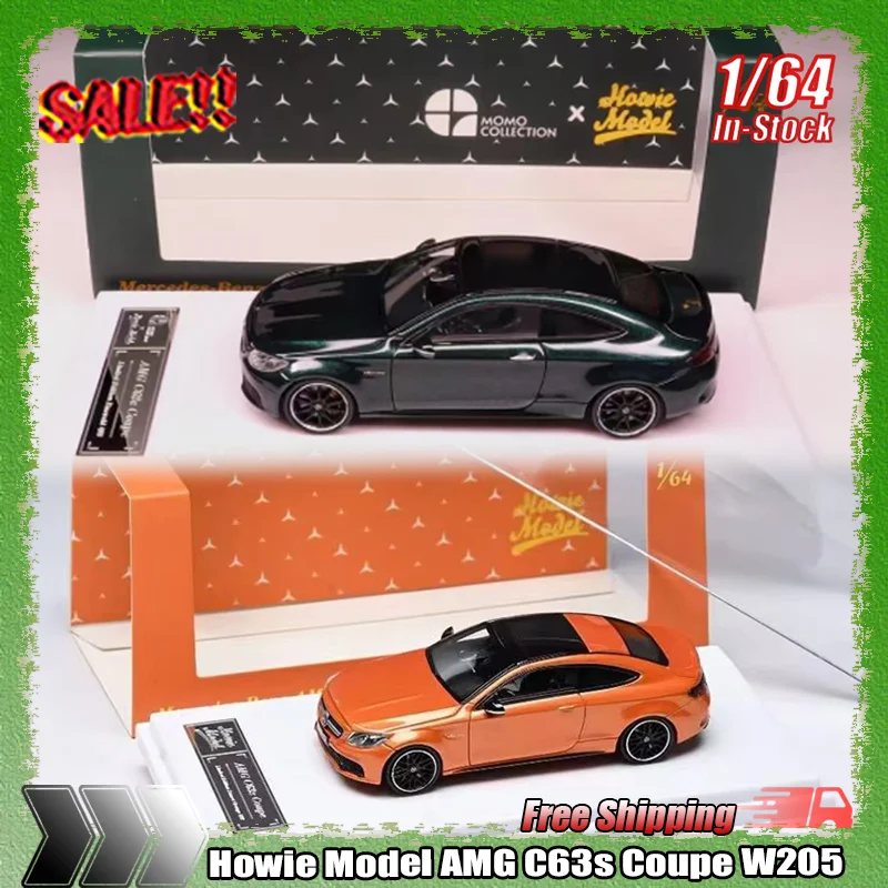 Nieuw Op Voorraad Howie Model 1:64 C63s Coupe W205 Simulatie Legering Miniatuur Gegoten Volledige Deur Auto Model Custom kinderen Speelgoed Gift