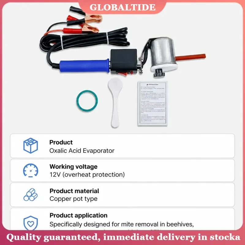 Upgraded Electric Oxalic Acid Evaporator for Beekeeping Mite Control Atomizer Heating Device Hive Treatment Tool