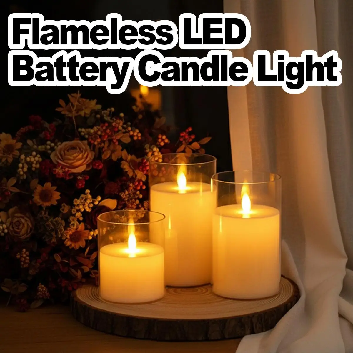 Flameless LED Candles Flickering Tea Lights Electronic Fake Wedding Decor Electric Night Lamp Party Decoration Flickering Flame