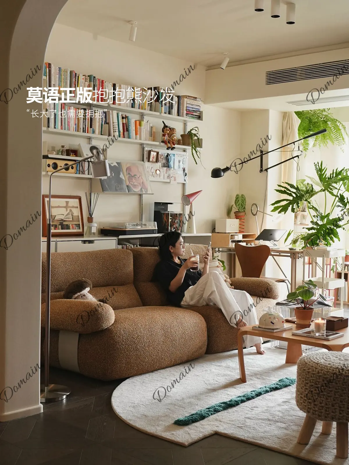 Candy color modern simple full dismantling and washing creative fabric sofa living room household small apartment