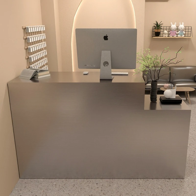 Simple Fashionable Reception Desks Small Modern Light Luxury Reception Desks Office Furniture Sportello Di Ricevimento ZY40JDT