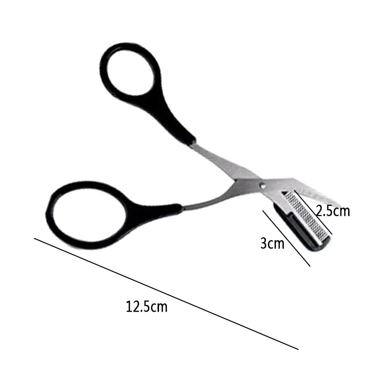 Eyebrow Trimmer Scissor with Comb Female Male Eyebrow Eyelash Scissors Safety Stainless Steel Face Razor Makeup Beauty Scissors