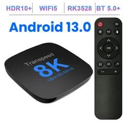 Transpeed ATV Android 13 TV BOX RK3528 z asystentem głosowym aplikacje telewizyjne Dual Wifi Quad Core Cortex A53 Obsługa 8K 4K Video BT5.0