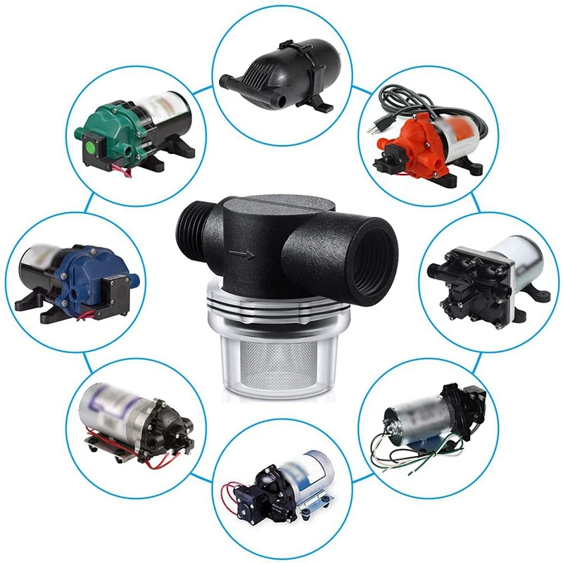 Hot 2X Water Pump Strainer Filter, RV Replacement 1/2 Inch Twist-On Pipe Strainer Compatible With WFCO Or Shurflo Pumps