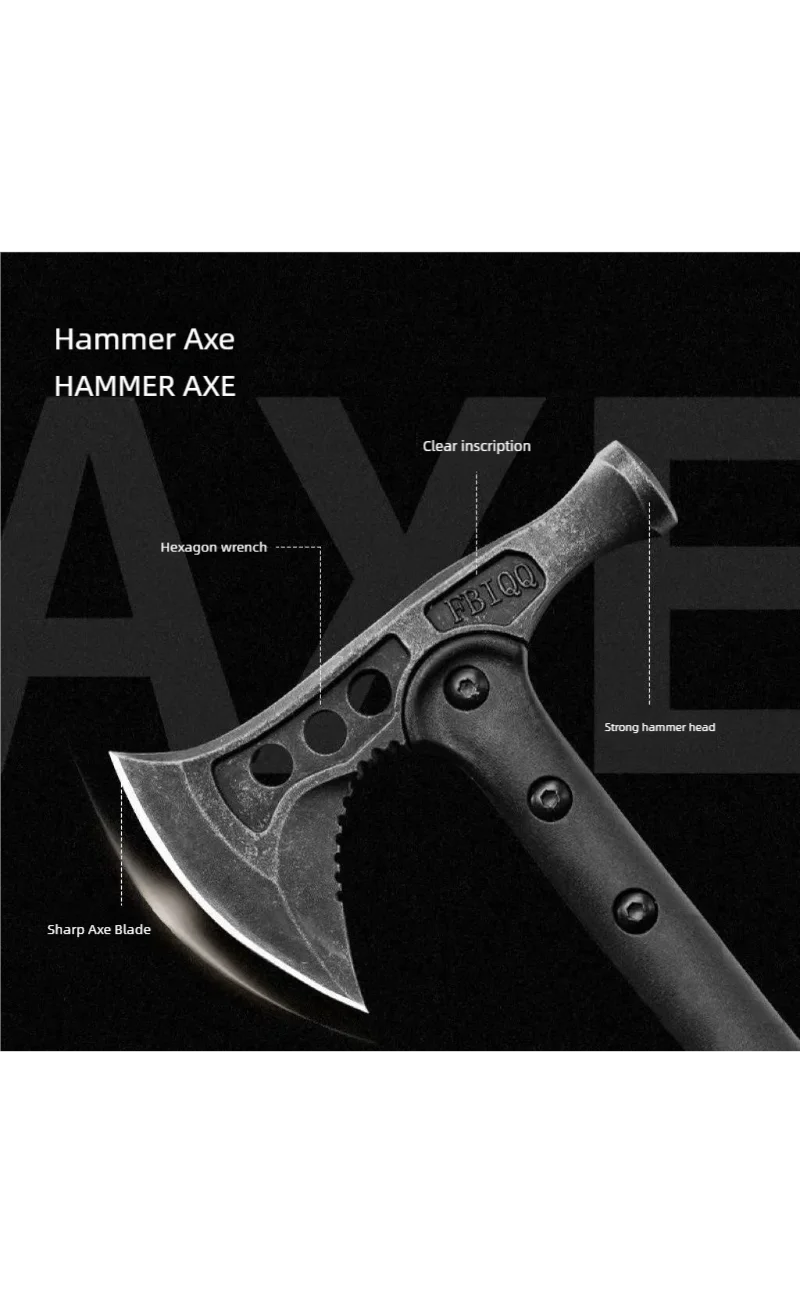 Machado ao ar livre de vendas diretas da fábrica, machado de corte de montanha, machado de corte de lenha, equipamento de campo, machado de batalha, machado de corte de montanha