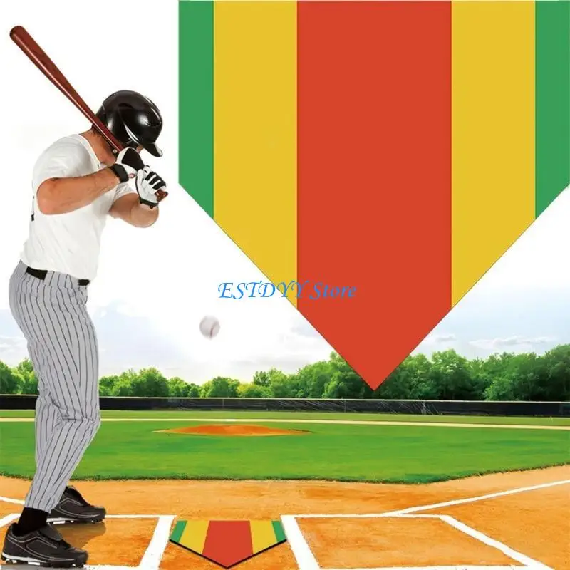 G6DE Baseball & Softball Home Plate Light weight Nonslip Rubber Mat for Pitching
