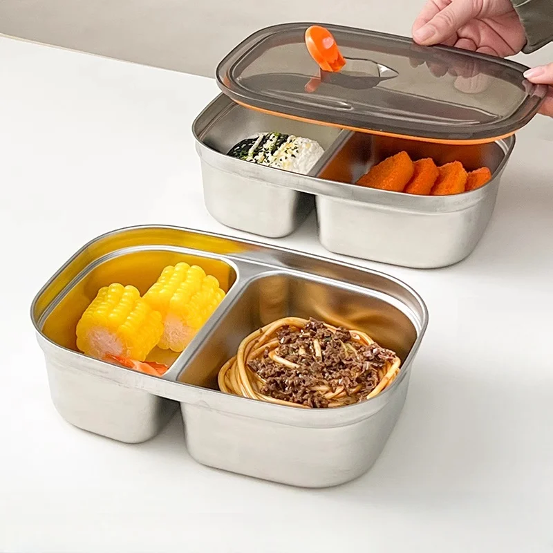 Große Kapazität, Lunchbox aus Edelstahl 304, für Reisen, Picknick, tragbar, niedliches Muster, auslaufsicher, Bento-Box, mikrowellengeeignet