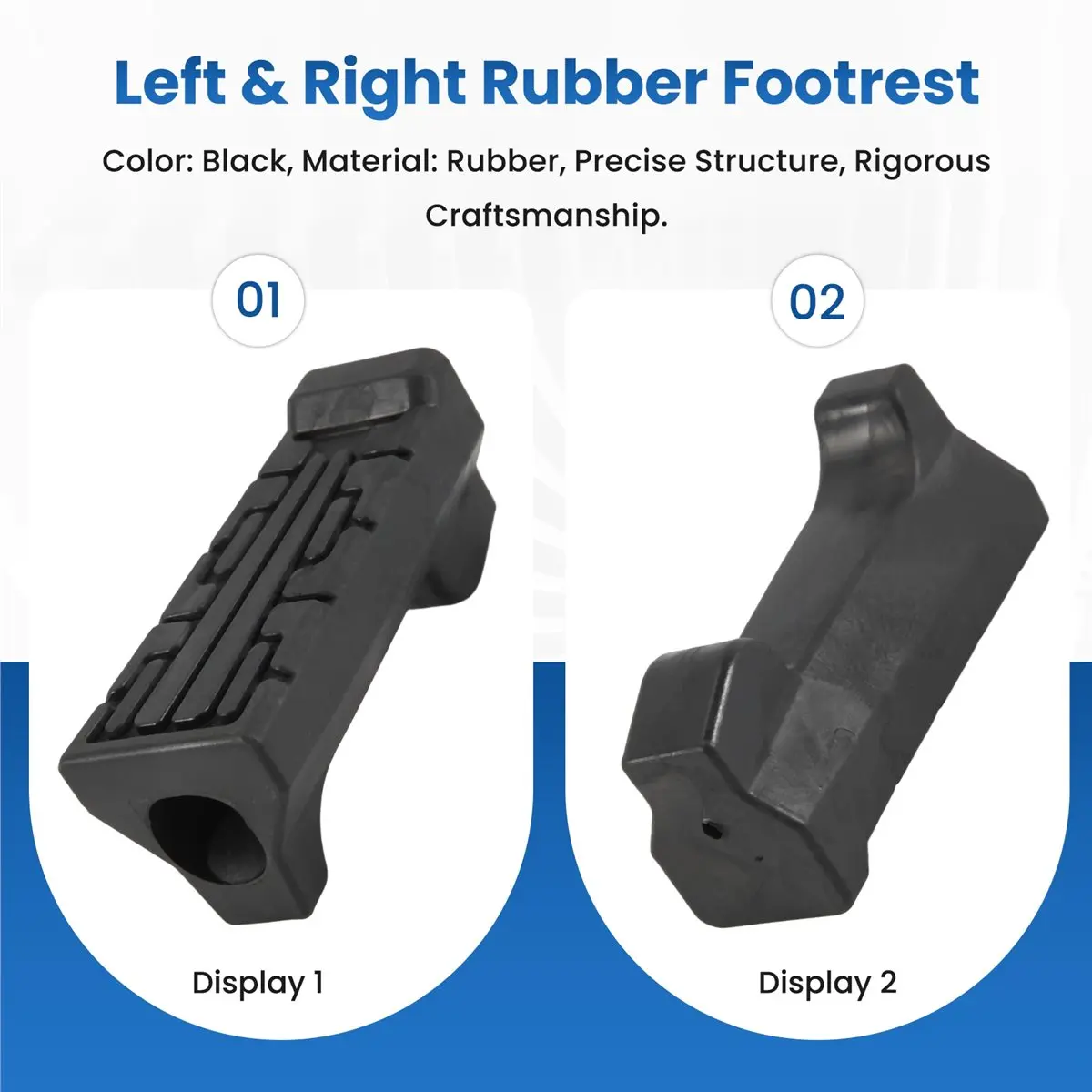 #49H (Black)Front Foot Rest Peg Rubbers Footrest Handlebars for Yamaha YBR 125,Automotive Parts & Accessories