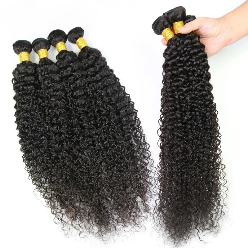 Missanna Curly Bundles Human Hair Bundles Brazilian Kinky Curly weave 1/3/4 Bundles Human Curly Hair Bundle Natural Human Hair