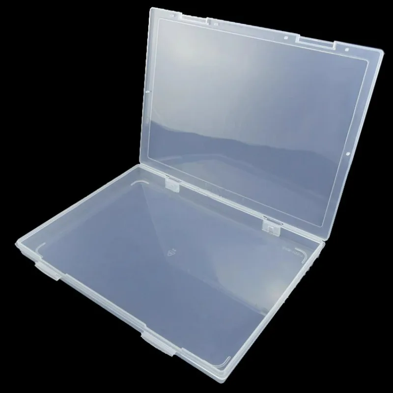 

1Pcs Transparent plastic A4 file paper archive data storage box for Product Packaging 29.9x21.7x1.8cm