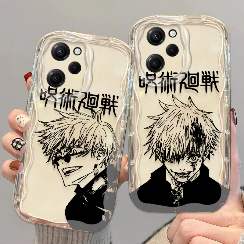 J-ujutsu Kaisens Gojo Sukuna For Xiaomi Redmi Note 13 12 12S 11S 11 10 9 8 10A 9C Pro Plus 5G Wave Oil Cover Phone Case