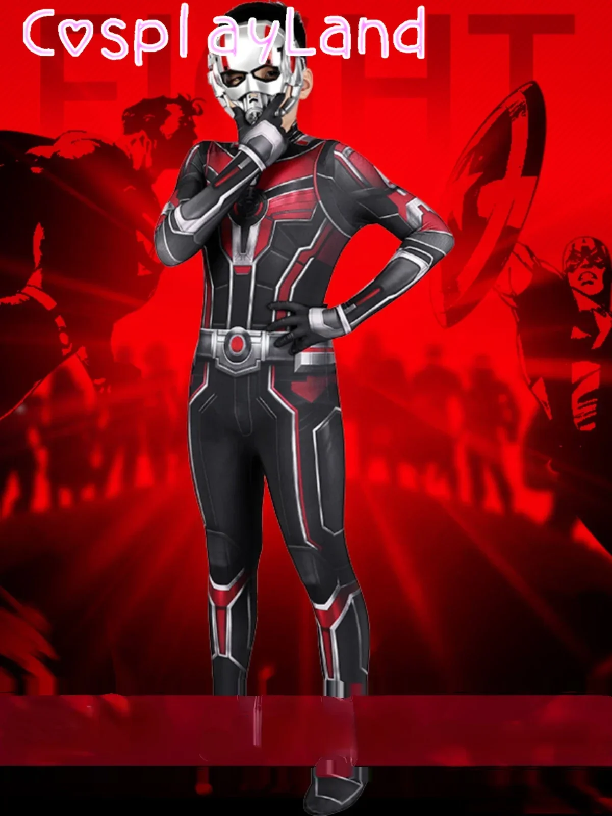 

Ant 3 Cosplay Costume 3D Digital Printing Jumpsuit Scott Lang Bodysuit With Helmet Halloween Carnival Party Zentai Suit
