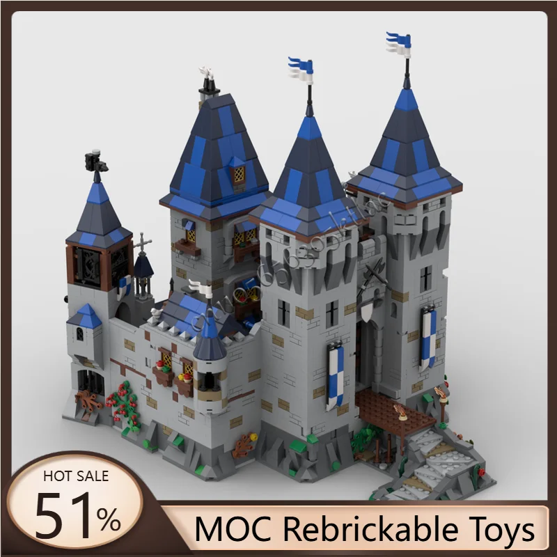 

4421 шт., замок «Черный сокол-гнездо», средневековый креативный MOC, строительные блоки, модель, детская сборка, образовательный DIY, Рождественский подарок