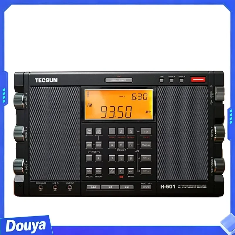 H-501 FM 87-108MHz MW 522-1620KHz Tuning Method Digital TF Card LCD Display Rechargeable Battery Tabletop Portable Radio