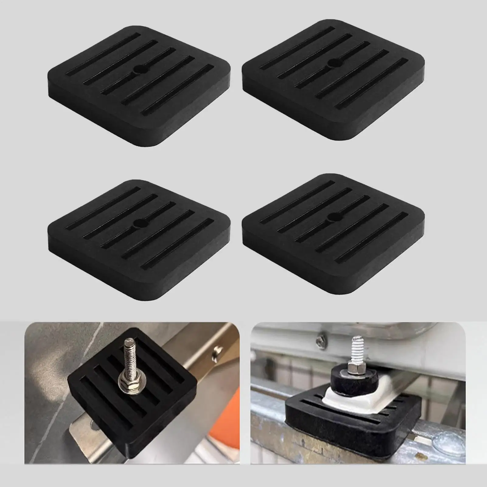 4Pcs Rubber Mount Shock Absorption Anti Slip Durable Anti Vibration Pad for Balcony Air Conditioner Outdoor Unit Outdoor Roofs