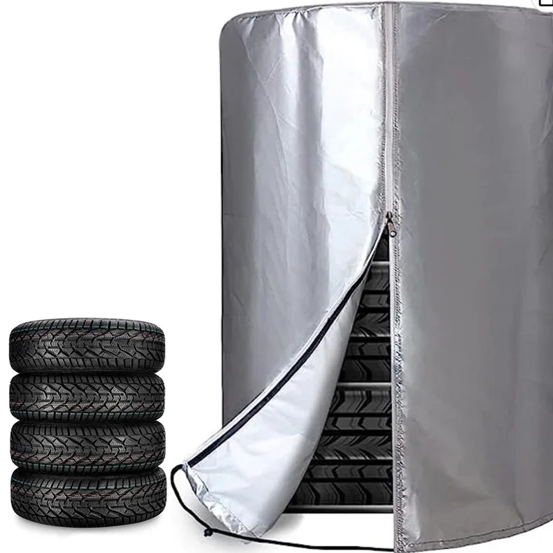 

Tire Covers for Storage, Durable 420D Tire Storage Bag, Waterproof Universal Tyre Dust Protective Cover with Zipper for Outdoor