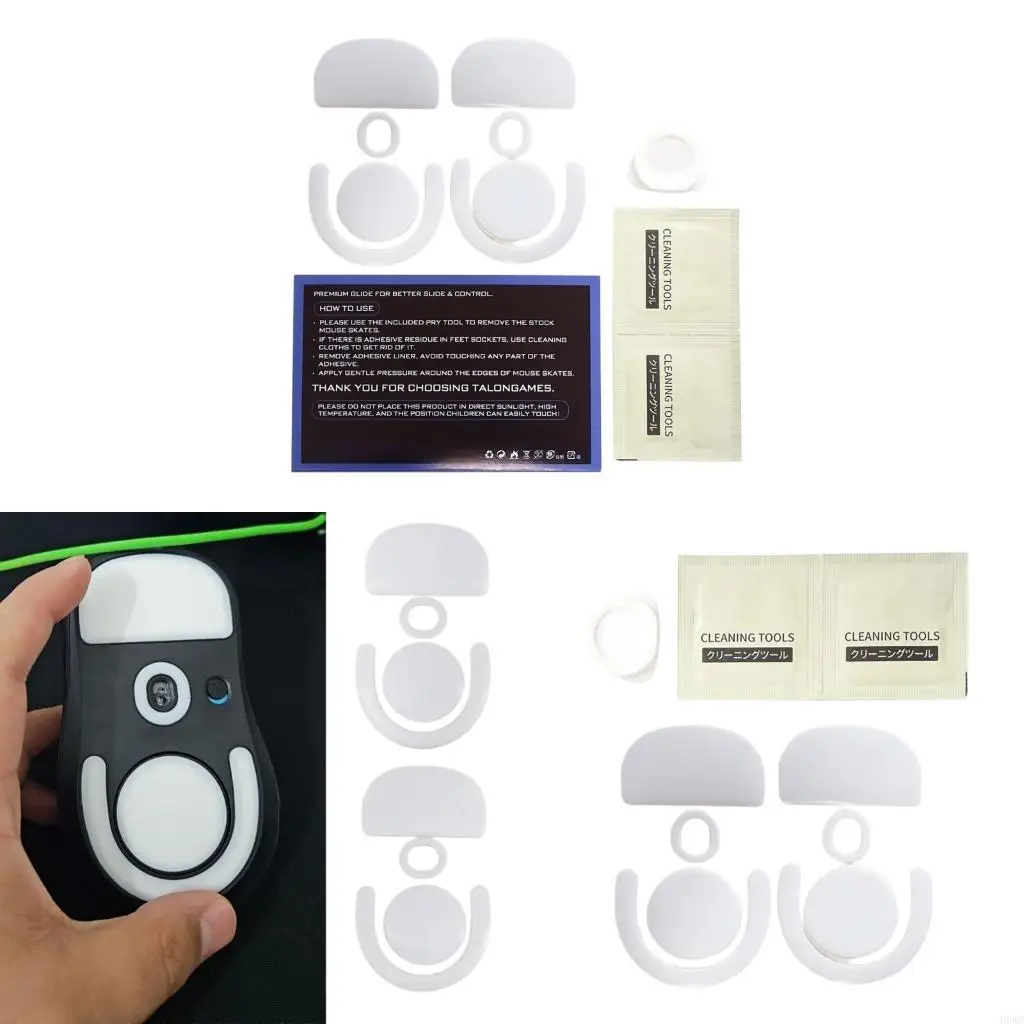 

2Sets for GProX Superlight2 DEX Mouse Feet Sticker Mouse Skates Glides Control H8WD