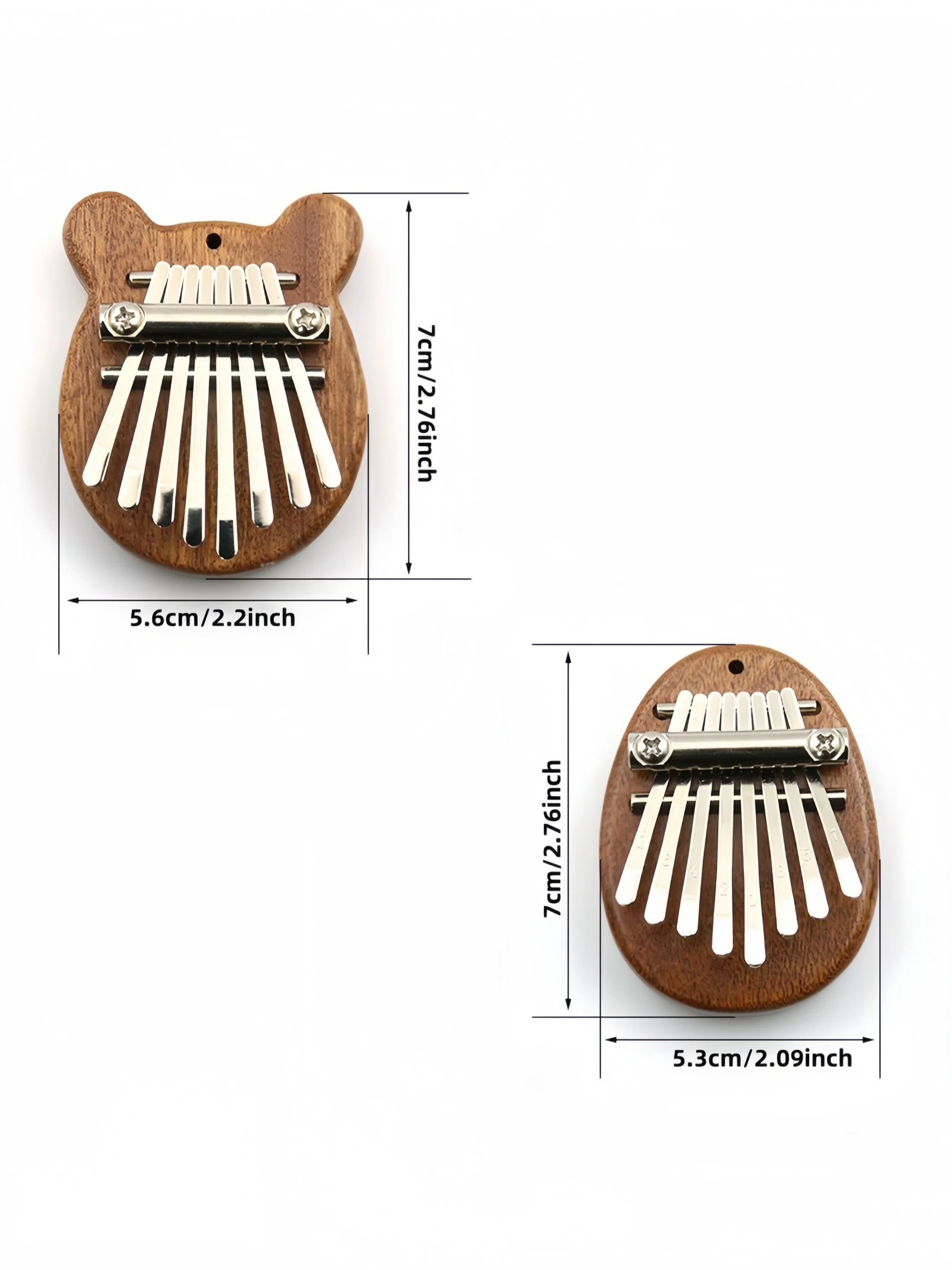 A High-Quality Eight-Note Mini Kalimba: Finger Piano, Suitable for Parties and Gifts, Portable for Playing Anytime, Comes in a Cardboard Box, with a Red String, Can Be Used as a Necklace