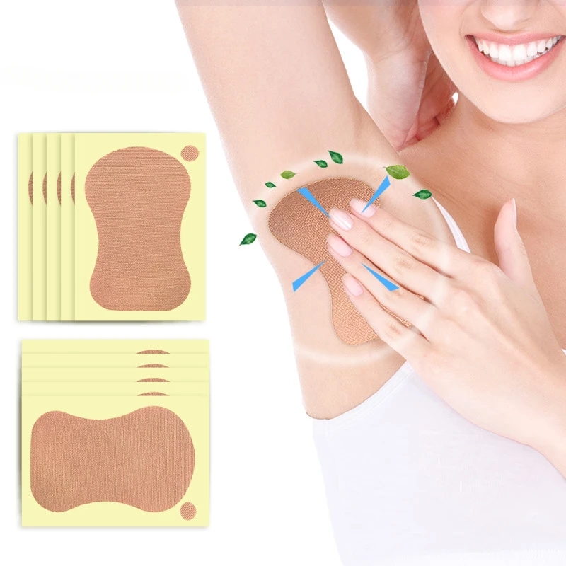 10pcs Sweat Pad Underarm Adhesive Sweat Pad Armpit Antiperspirant Deodorant Sweat-absorbent Stickers Sole Sweat Absorption