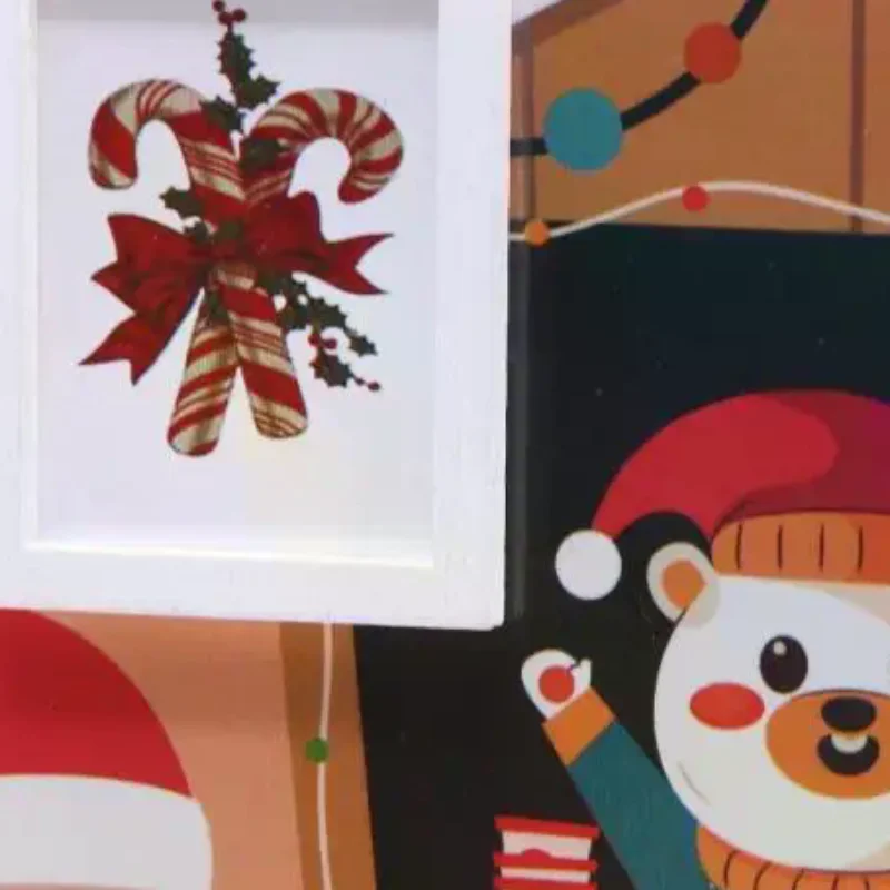 1/12 인형집 미니 크리스마스 벽화 장식 인형집 홈 데코레이션 인형 집 미니 크리스마스 장면 사진 소품