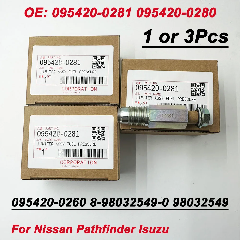 

Relief Limiter Pressure Valve Common Rail Injectors 095420-0260 095420-0281 8-98032549-0 095420-0280 095438-0190 6C1Q-9H321-AB