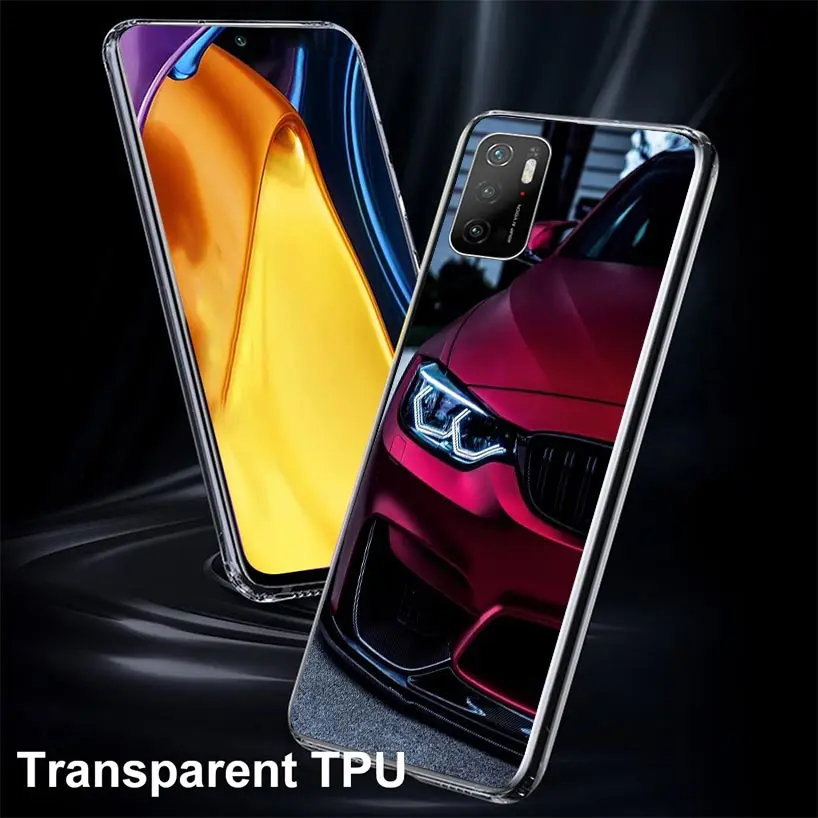 Blue Red Car for Bmw Case Phone Cover for Xiaomi Poco X3 Nfc X5 X6 X4 Gt F6 F5 Pro F4 F3 F2 M5S M5 M4 M3 5G Trend Fundas