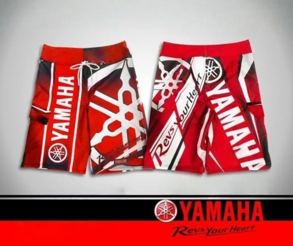 

Летние спортивные шорты Yamaha 3D красного цвета для мужчин и женщин, модные повседневные шорты для мотоциклетной езды, хит продаж 2026 года