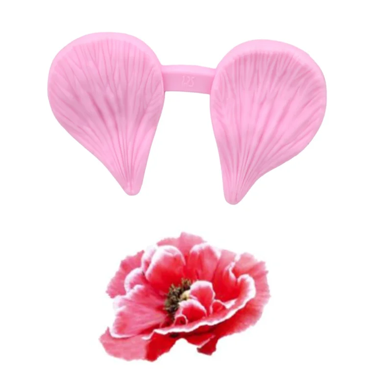 Fondant Cake Decor Tools Flower Making Peony Rose Floral Petal Leaf Veiner Cake Tool Veining Mold Kitchen Tool Accessories