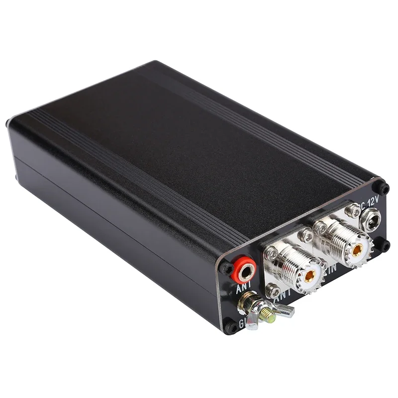 Novo montado ATU-130 Plus ATU-130 + 1.8-50MHz 200W Sintonizador de antena automático Display OLED Meatl Case Atualização de ATU-100