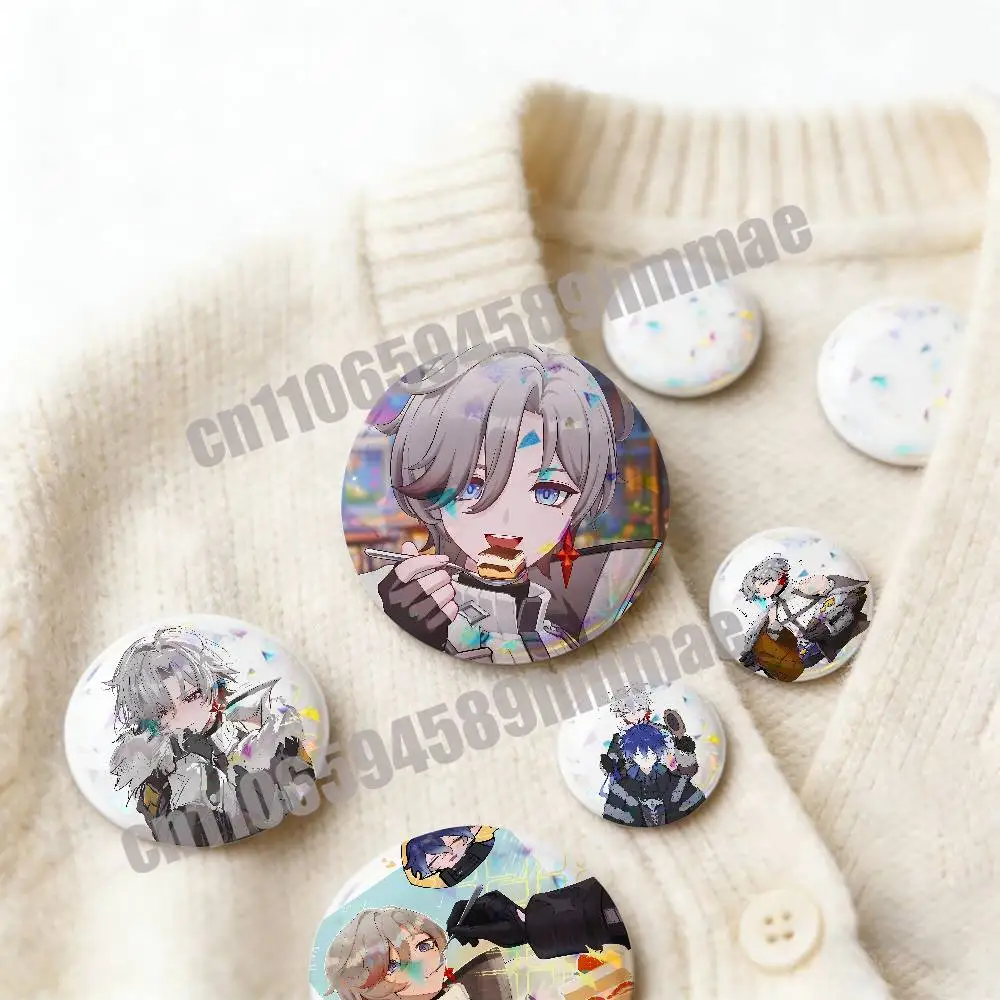 For Genshin Impact Illuga Emblem Round Pins Insignia Badge Cover Brooch Button Hats Decoration 32mm