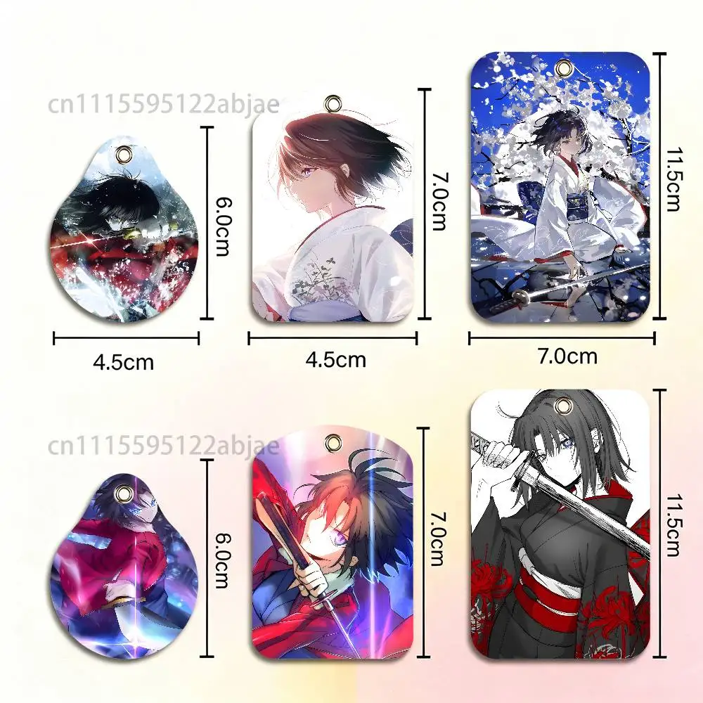 S-Shiki Ryoug K-Kara No Kyoukai Card Case Leather Card Holder Keychain Key Ring Transportation Card Case With Lanyard